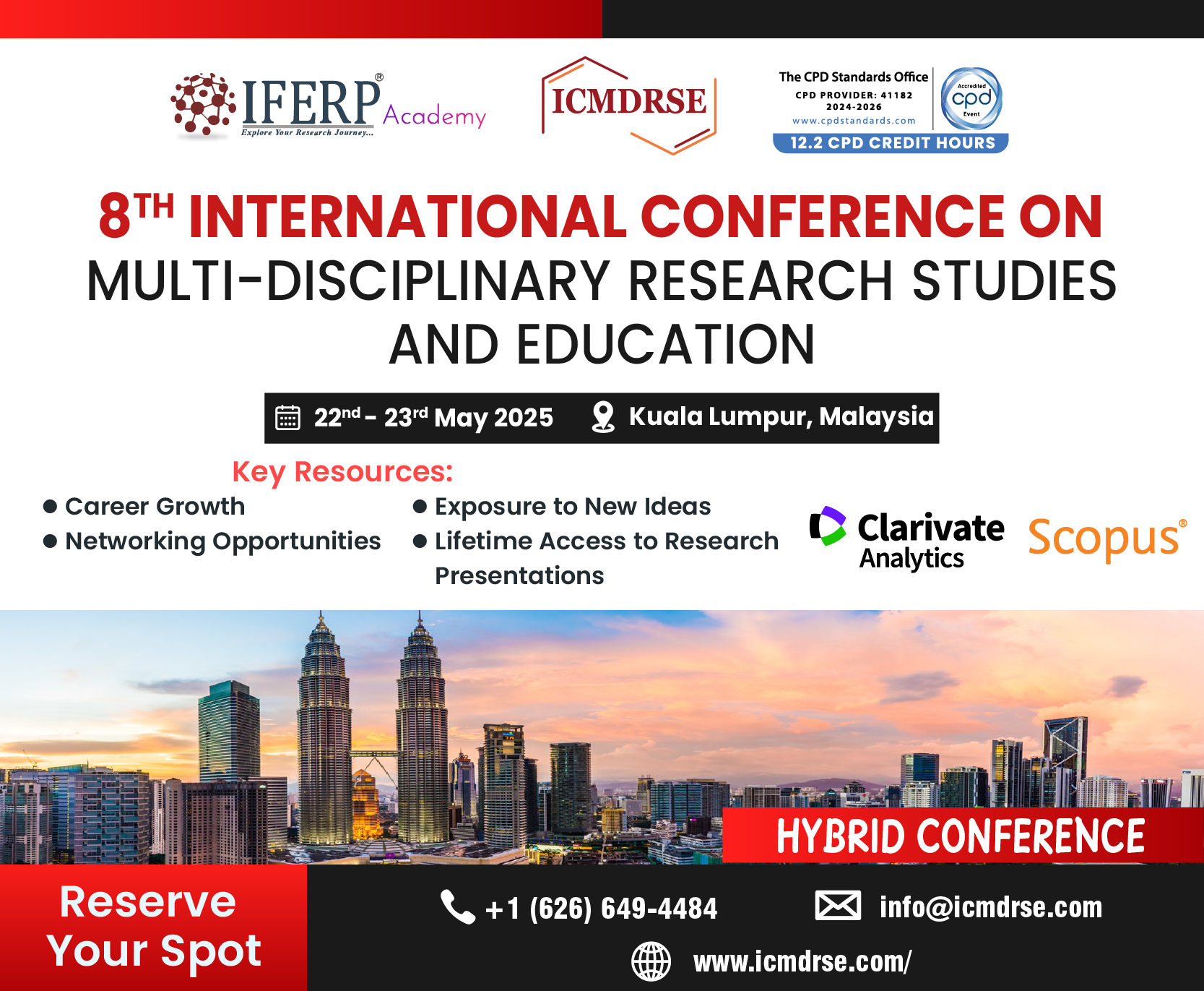 8th International Conference on Multi-Disciplinary Research Studies and Education (ICMDRSE-2025)